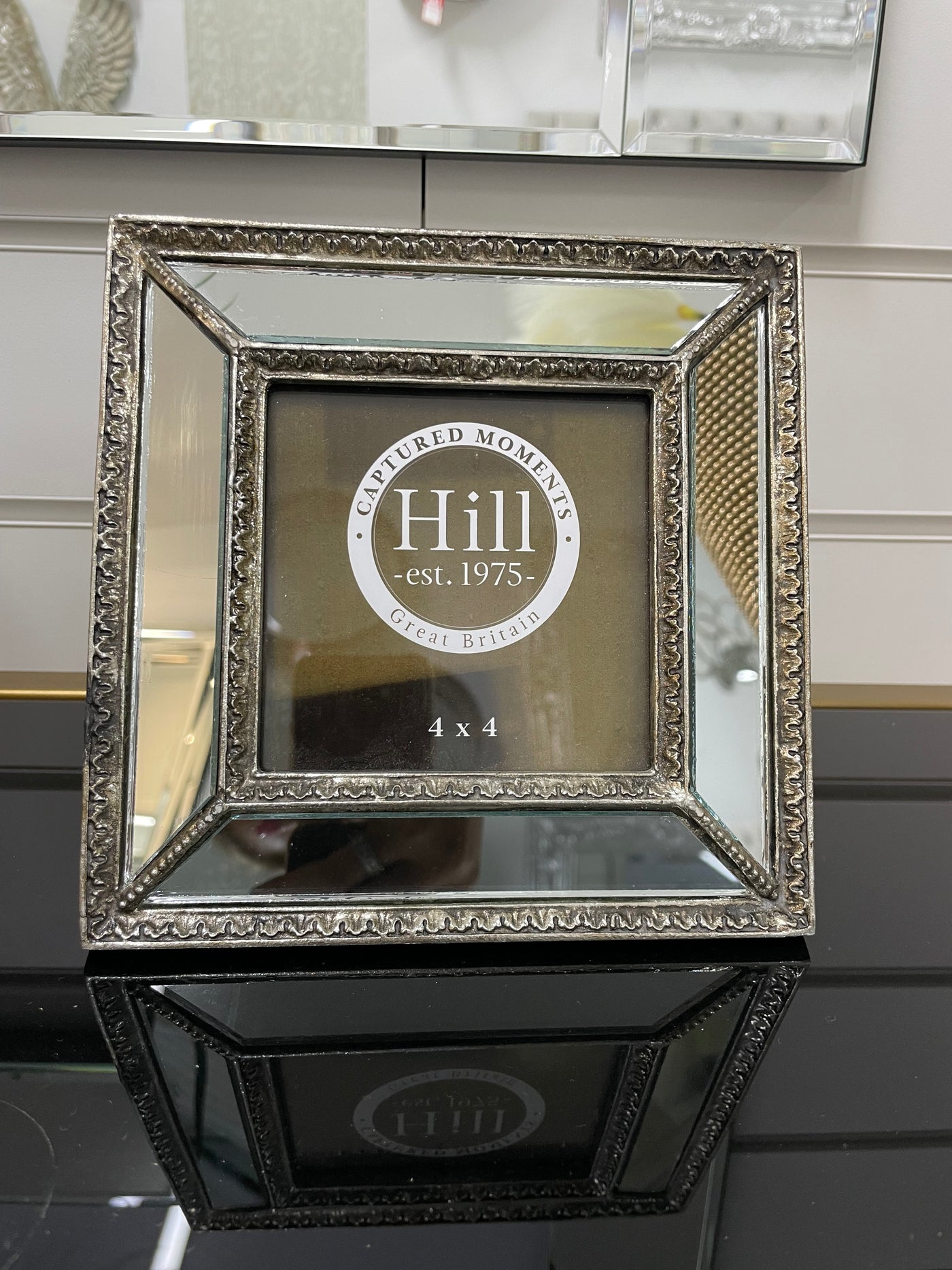 Champagne Mirrored Antique Photo Frame 4 x 4