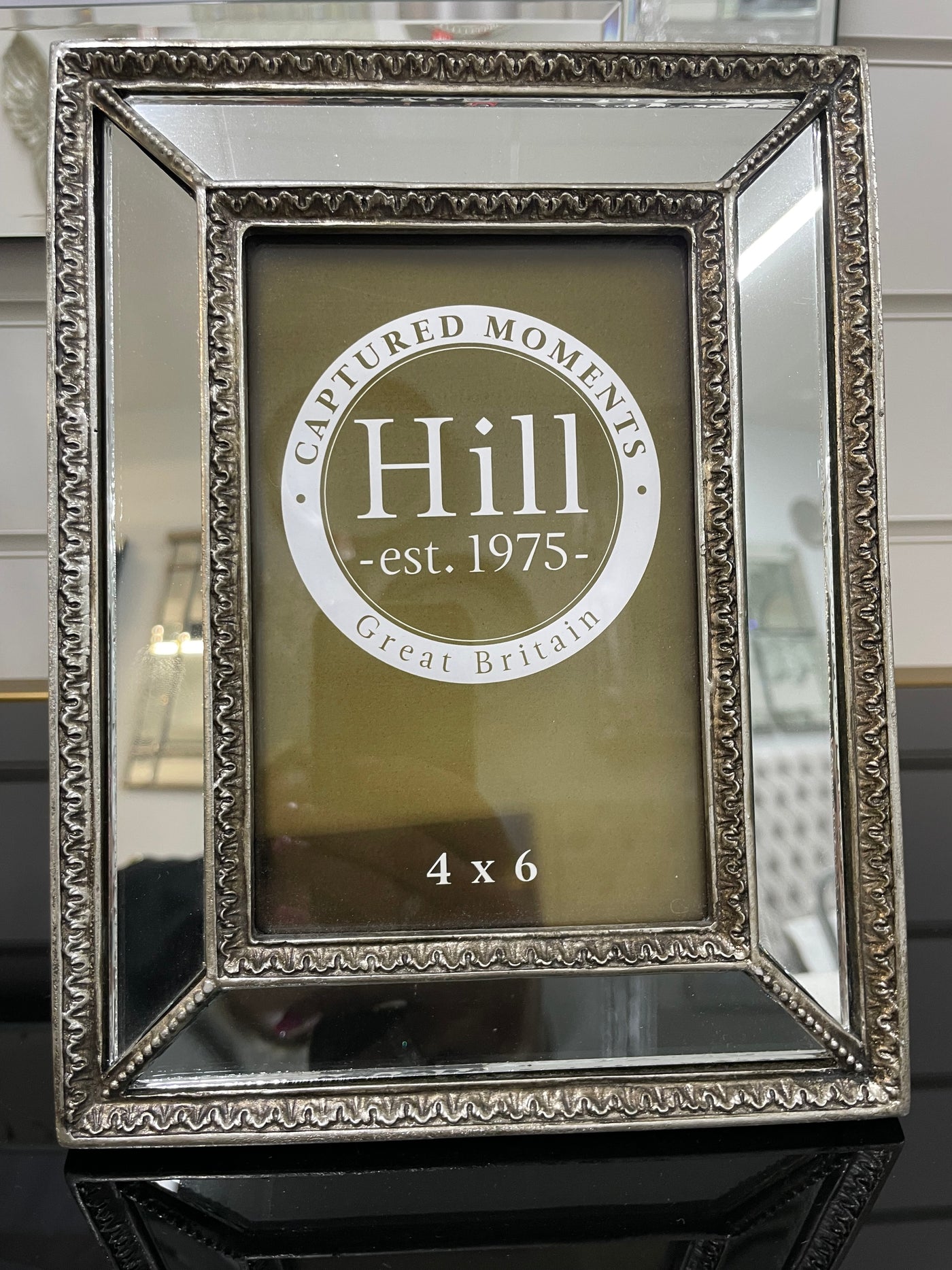 Champagne Mirrored Antique Photo Frame 4 x 6