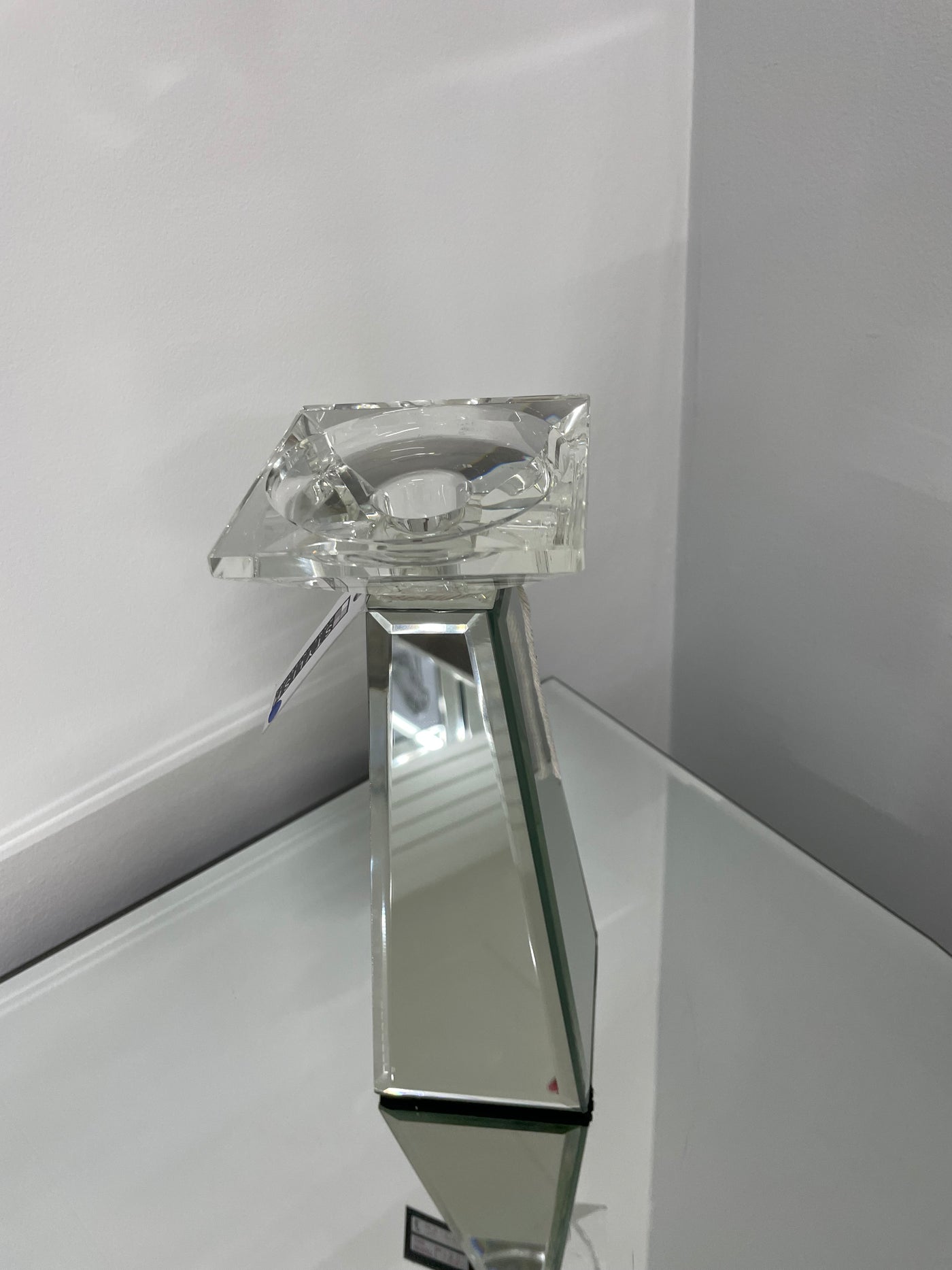 Mirrored & Glass Candle Holder